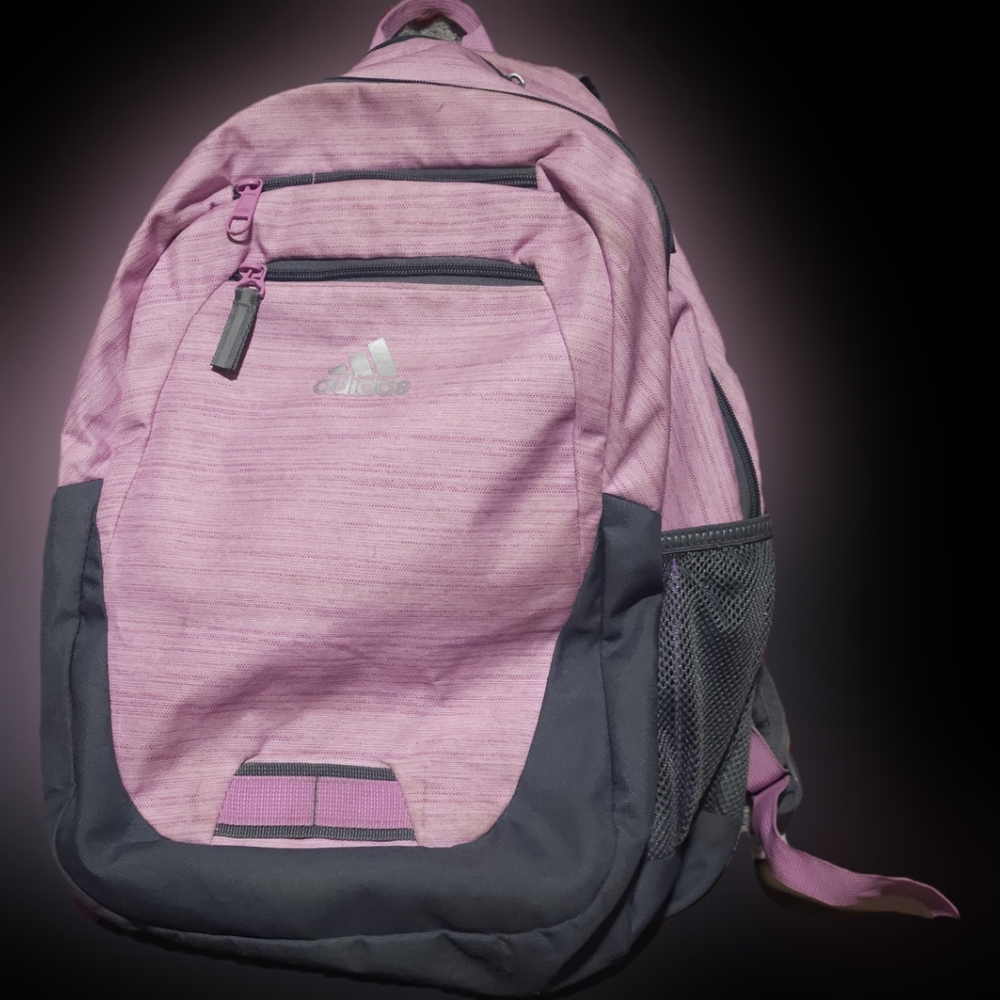 Adidas Two-Tone Backpack in Pink and Gray